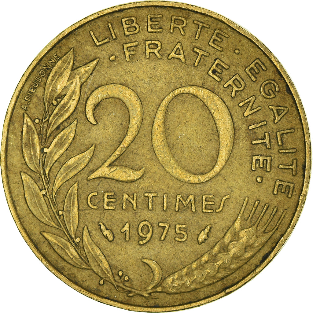Münze, Frankreich, 20 Centimes, 1975