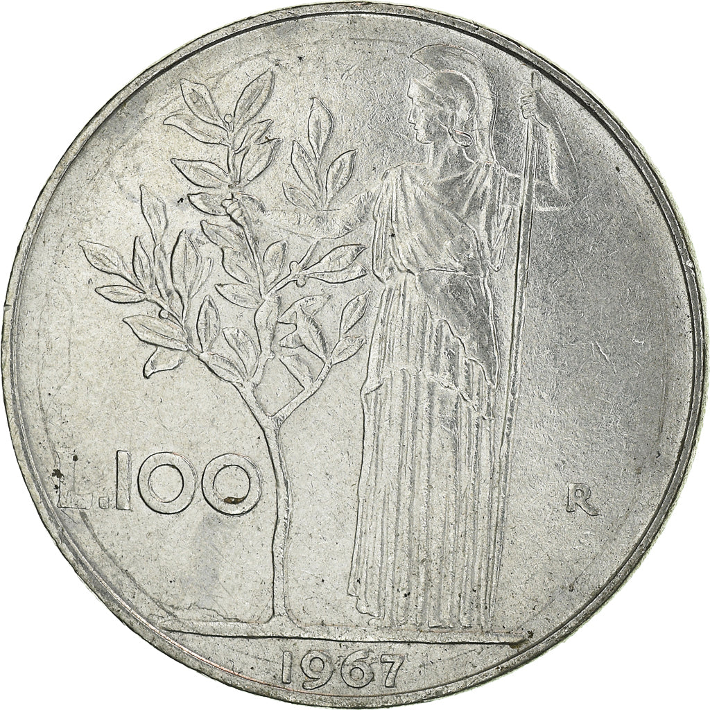 Moneta, Italia, 100 Lire, 1967