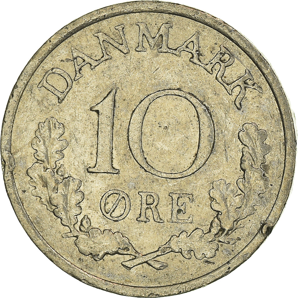 Moneta, Danimarca, 10 Öre, 1962