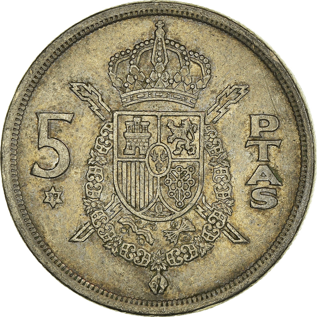 Moeda, Espanha, 5 Pesetas, 1975 (79)