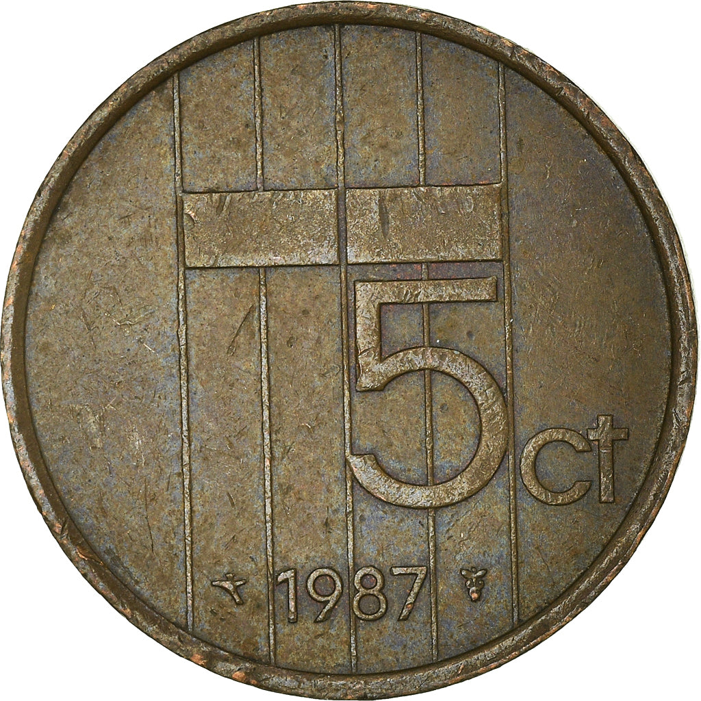 Moneda, Países Bajos, 5 Cents, 1987