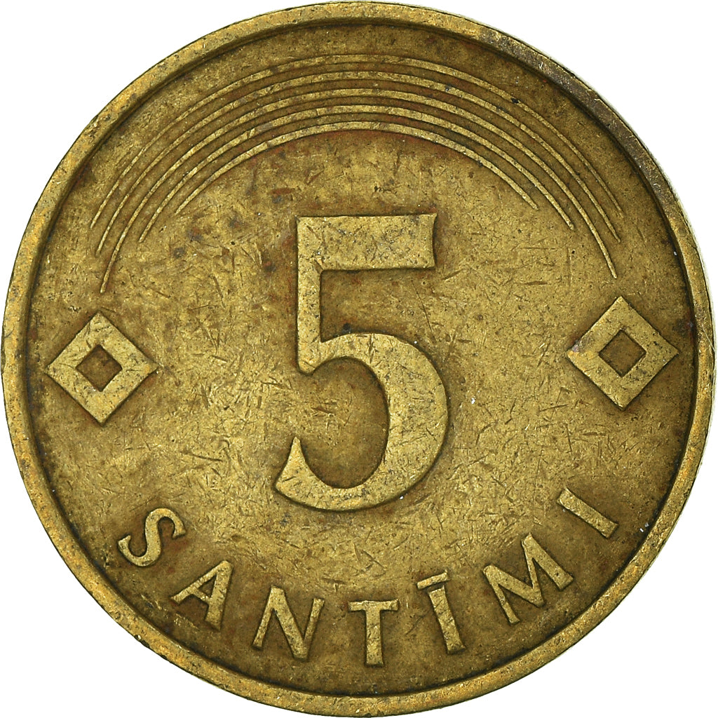Moneta, Łotwa, 5 Santimi, 1992
