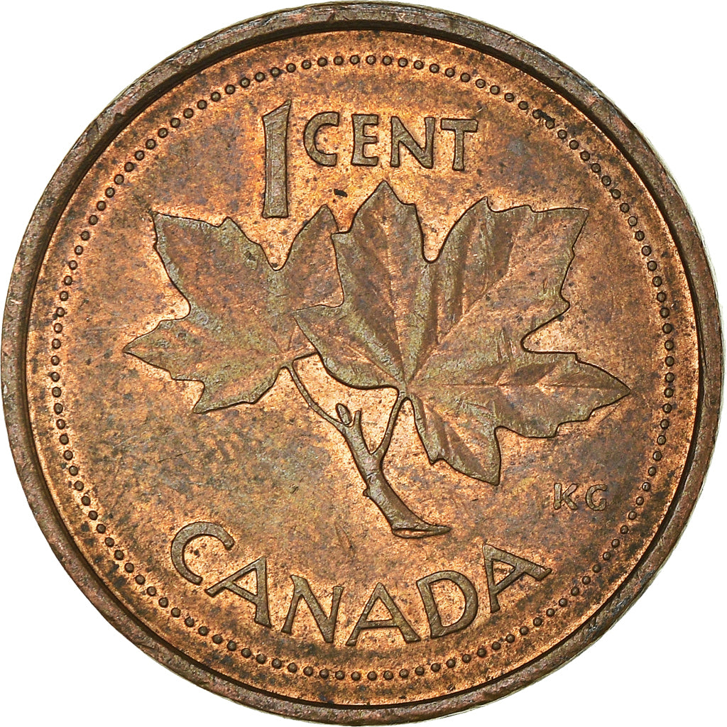 Moneda, Canadá, Cent, 1952-2002