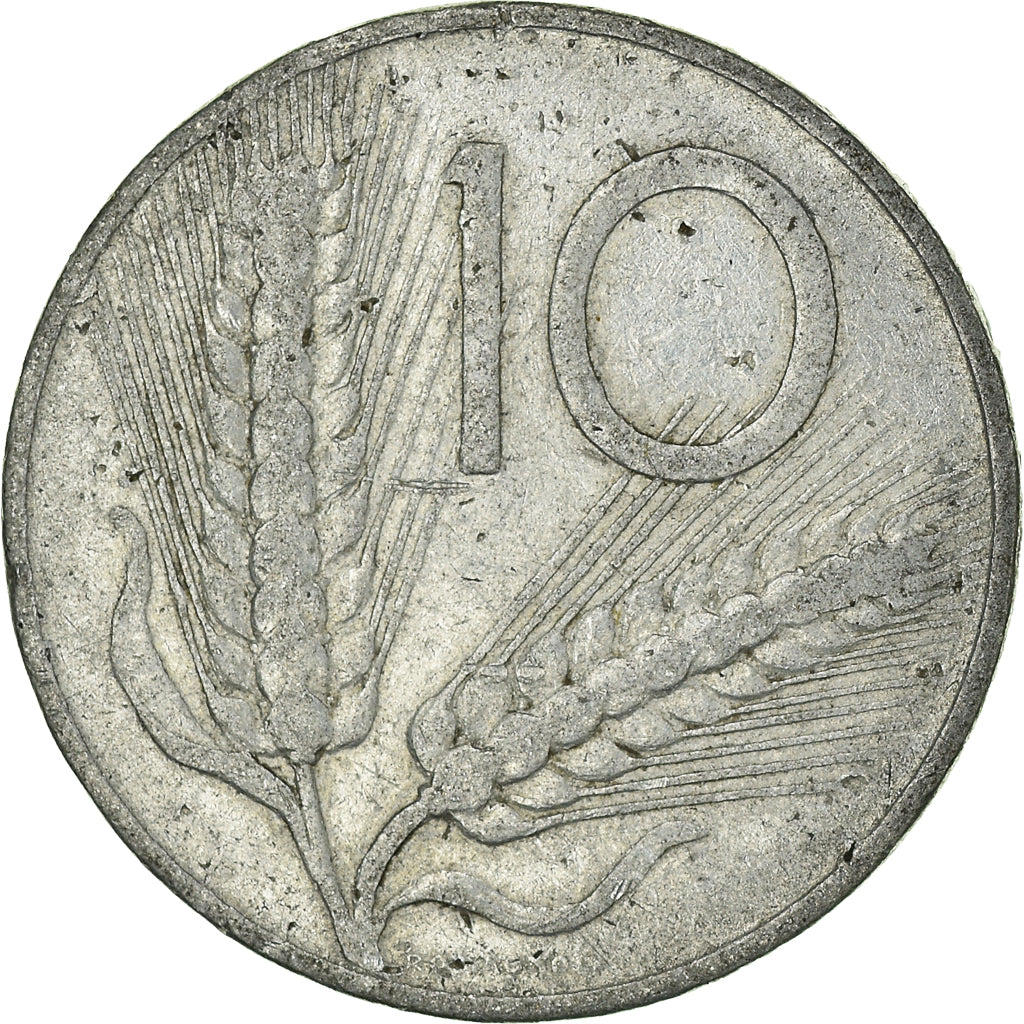Moeda, Itália, 10 Lire, 1952