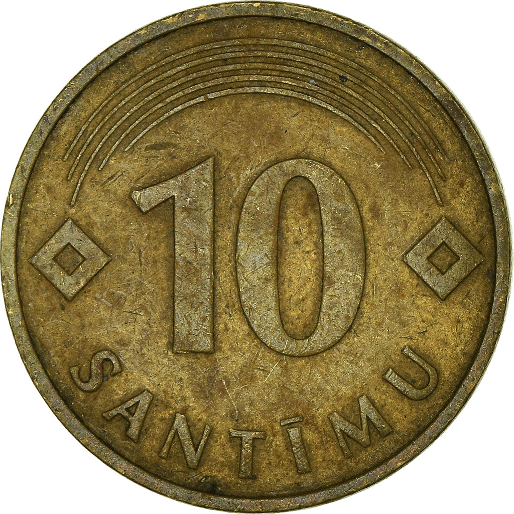 Moneta, Łotwa, 10 Santimu, 1992
