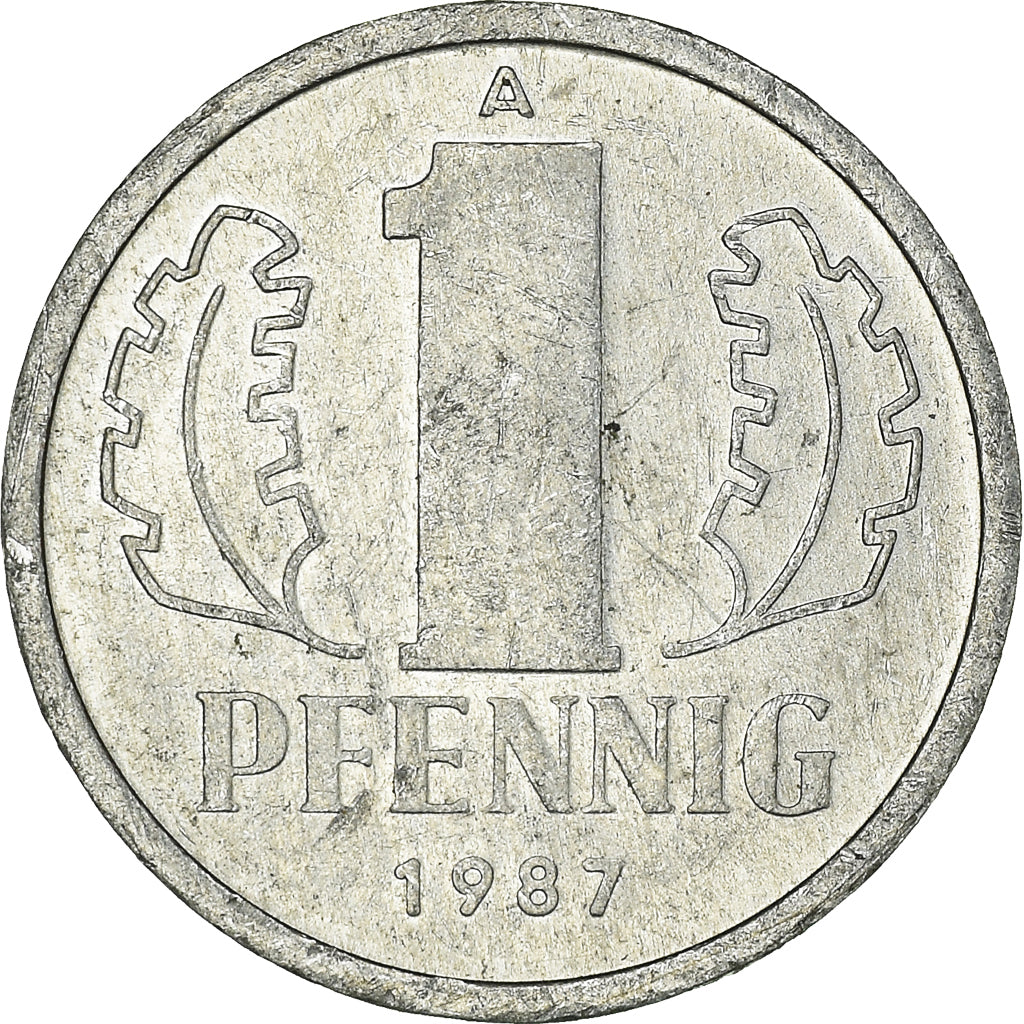 Moneta, REPUBBLICA DEMOCRATICA TEDESCA, Pfennig, 1987
