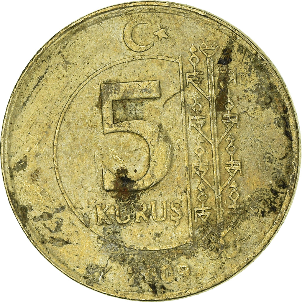 Moeda, Turquia, 5 Kurus, 2009