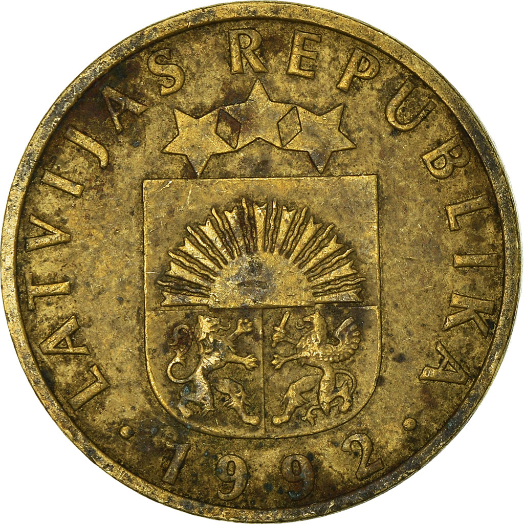 Moneta, Łotwa, 10 Santimu, 1992