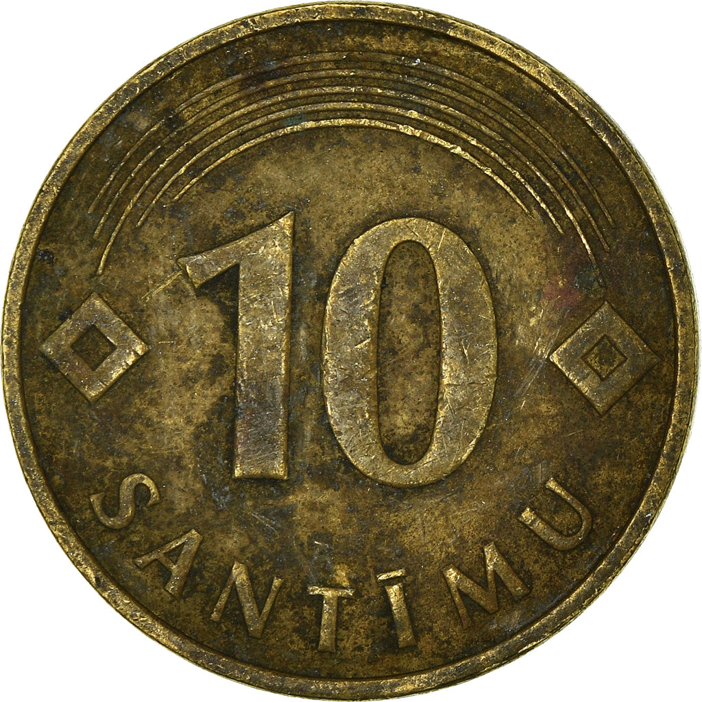 Moneta, Łotwa, 10 Santimu, 1992