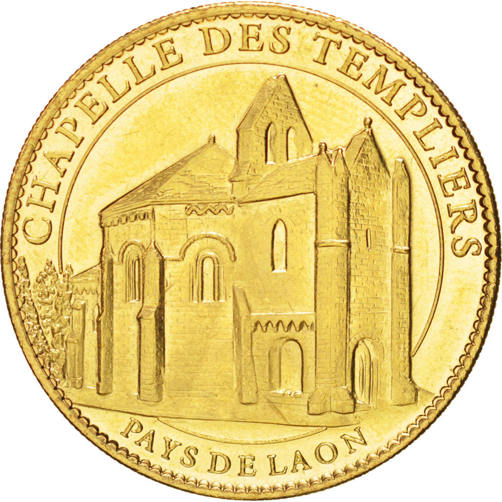 France, Token, Tourist Token, Chapelle des Templiers, Laon, 2010, Arthus
