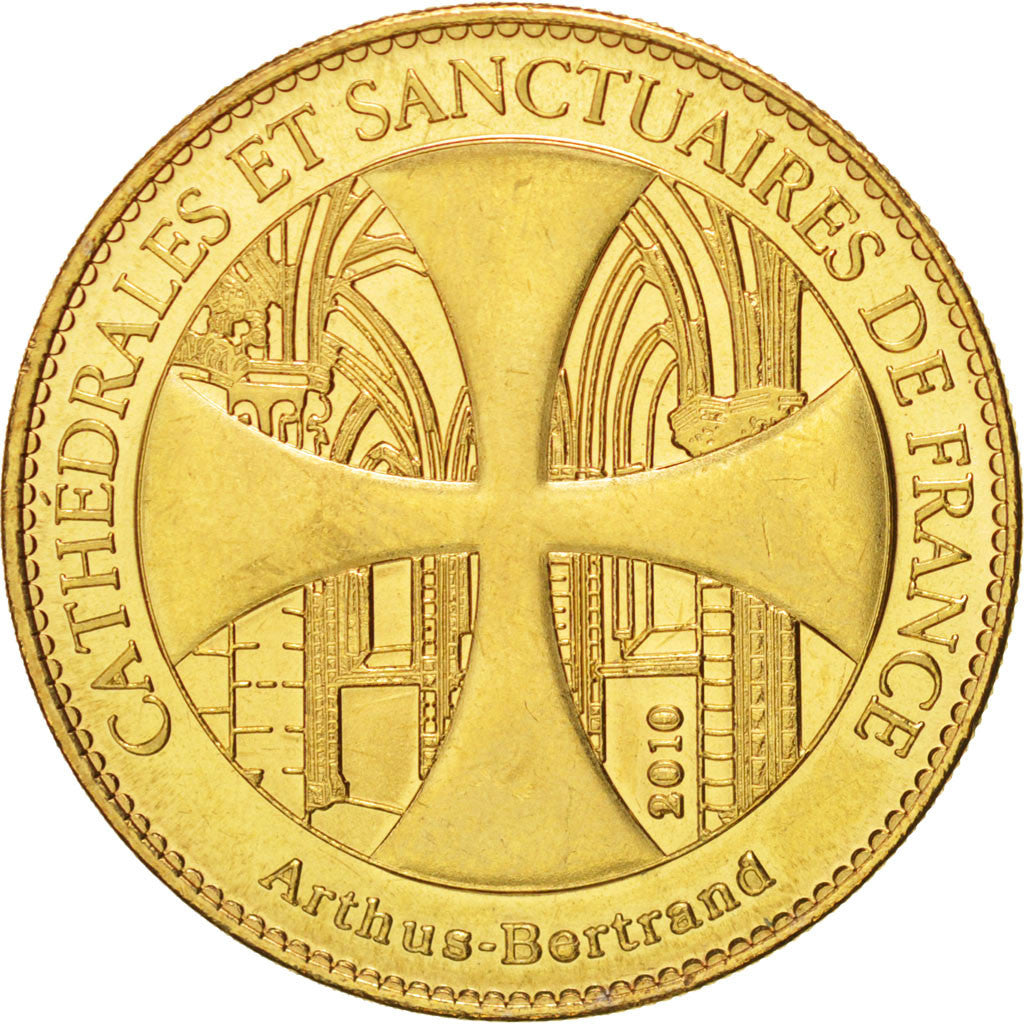 France, Token, Tourist Token, Chapelle des Templiers, Laon, 2010, Arthus