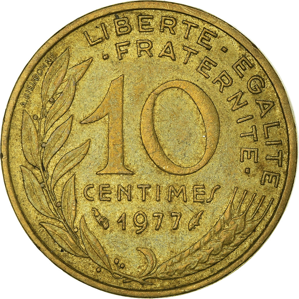 Coin, France, 10 Centimes, 1977
