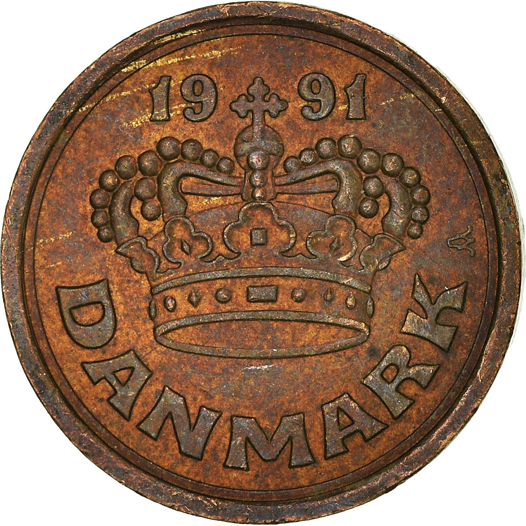 Munten, Denemarken, 25 Öre, 1991