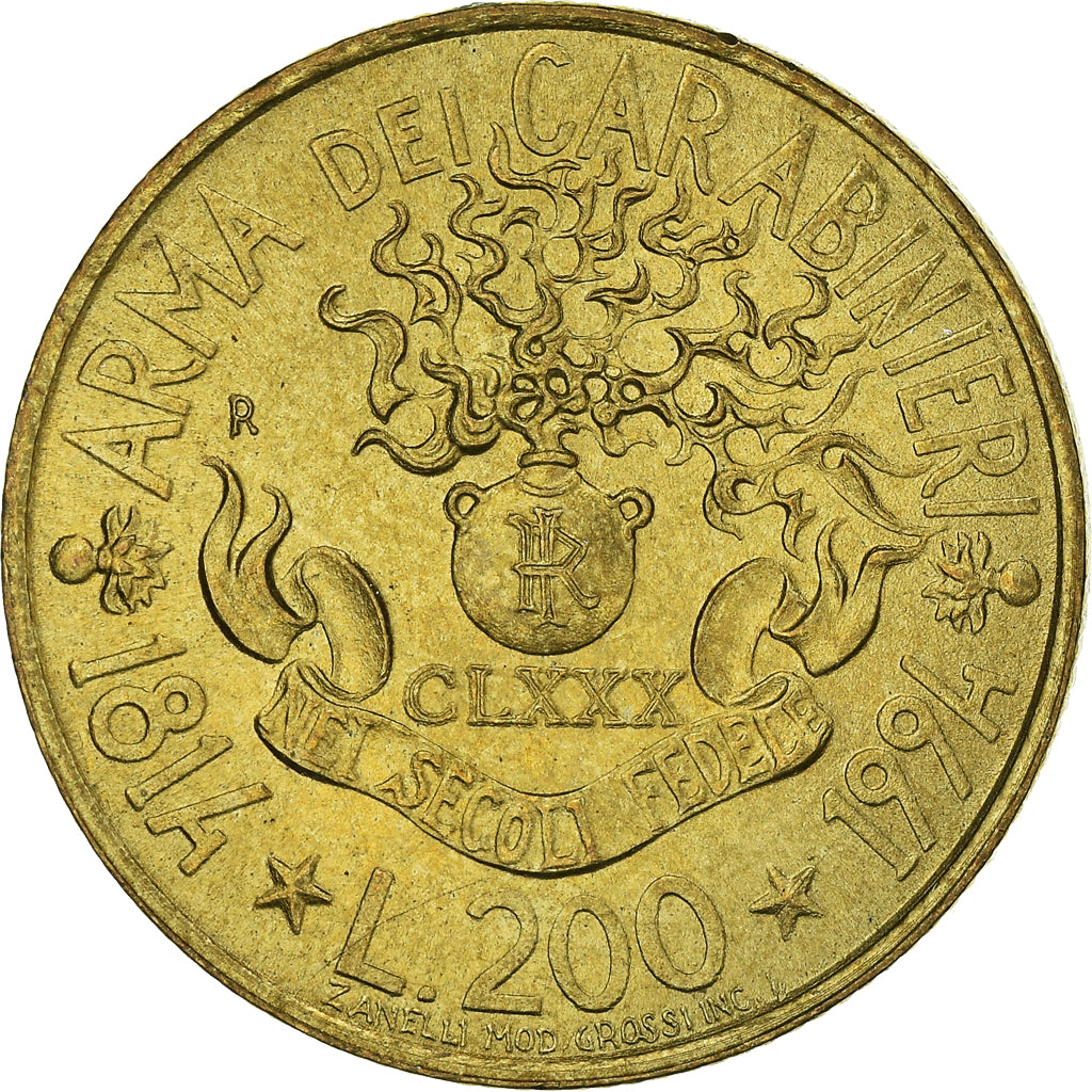 Coin, Italy, 200 Lire, 1994