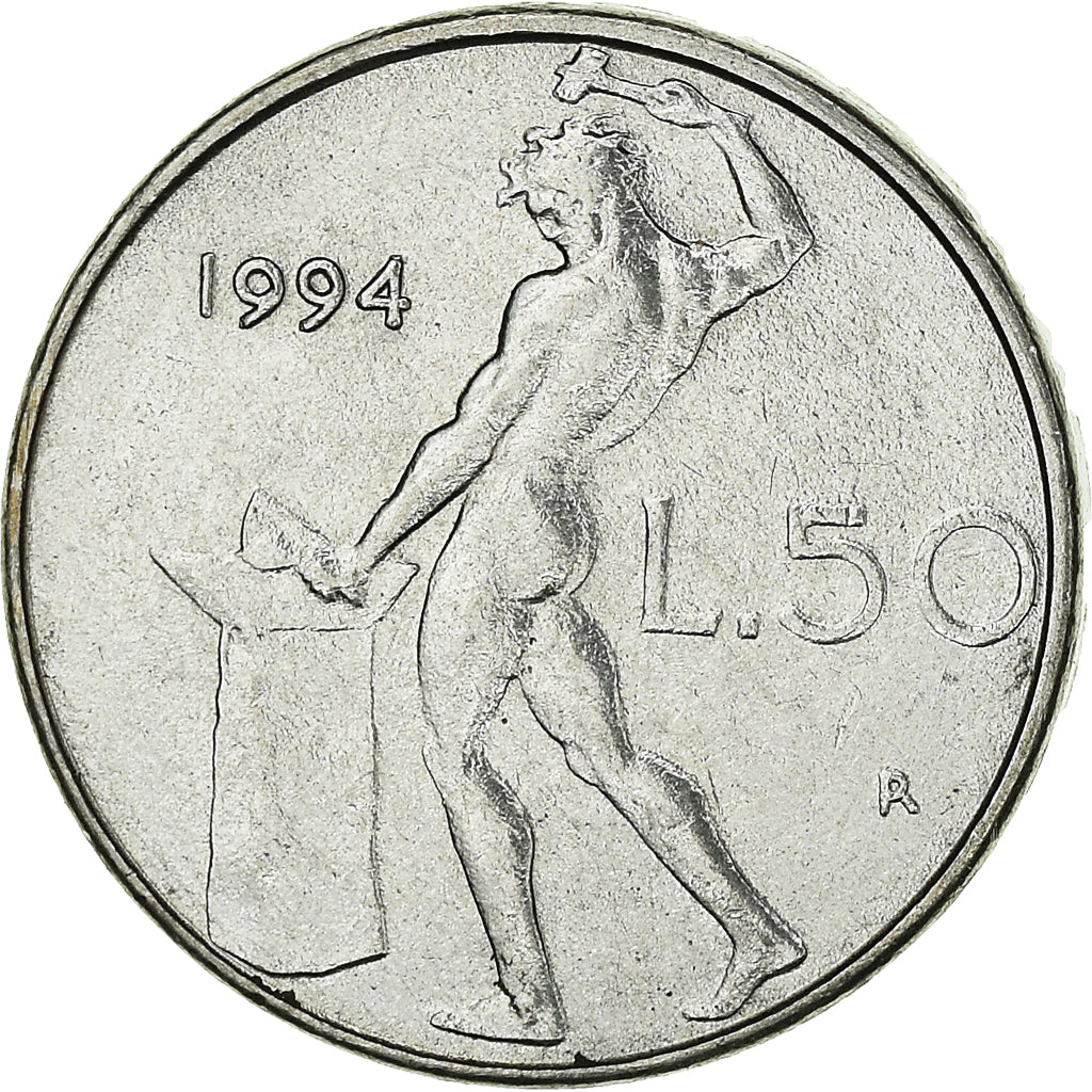 Coin, Italy, 50 Lire, 1994