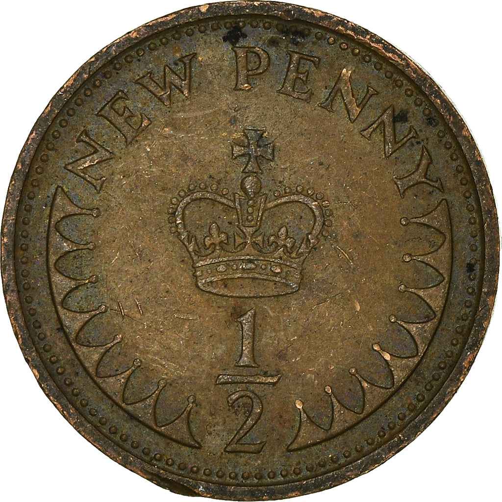 Münze, Großbritannien, 1/2 New Penny, 1976