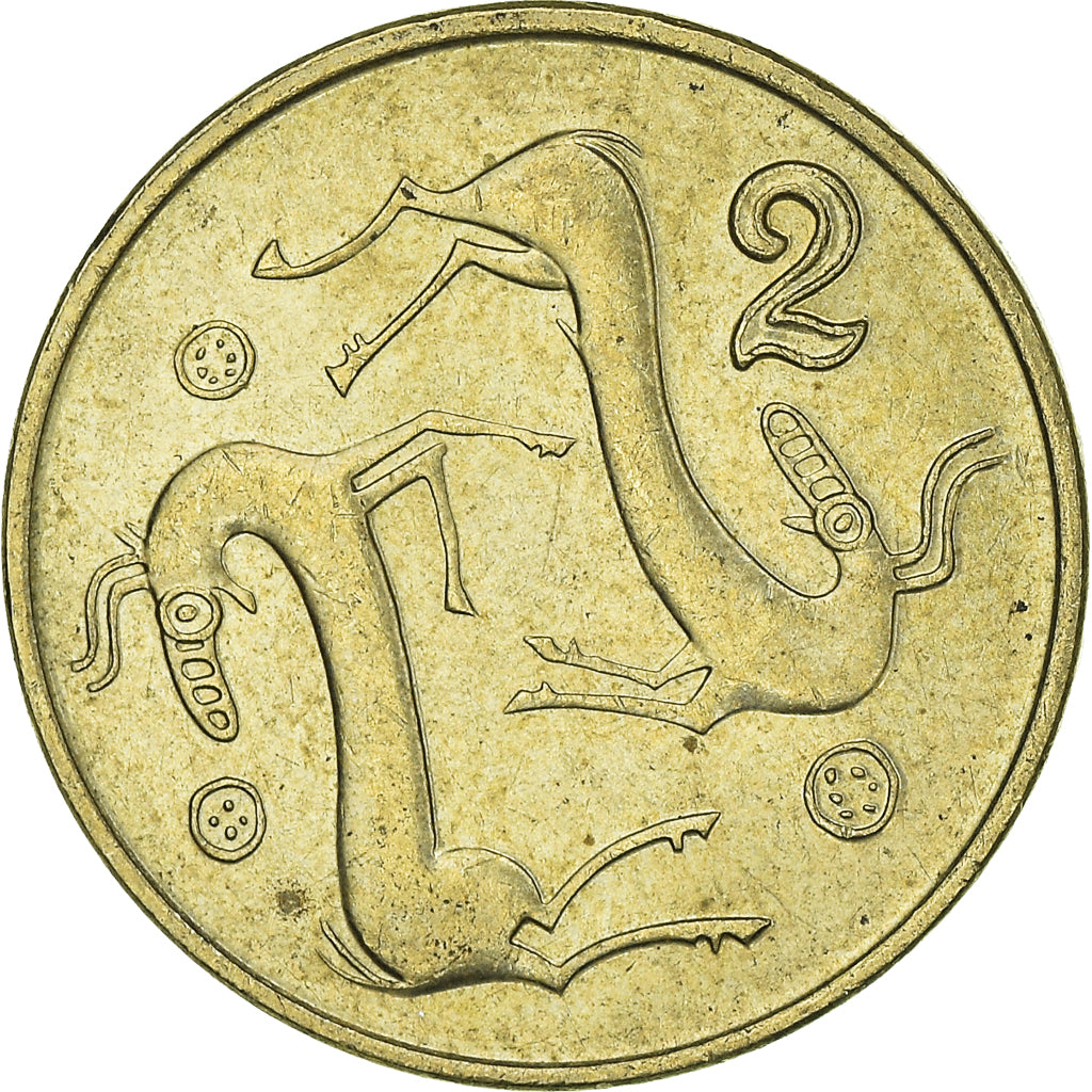 Munten, Cyprus, 2 Cents, 1992
