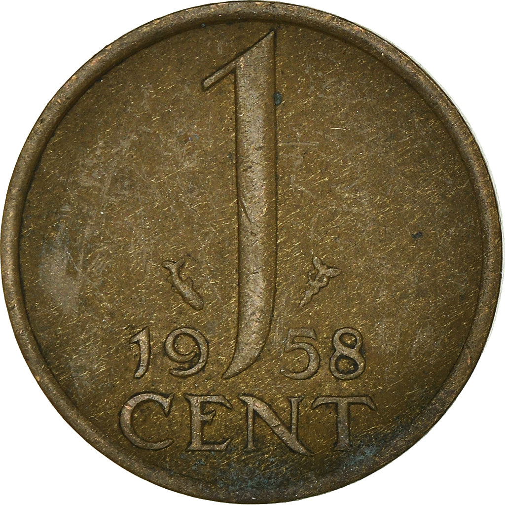 Moeda, Países Baixos, Cent, 1958