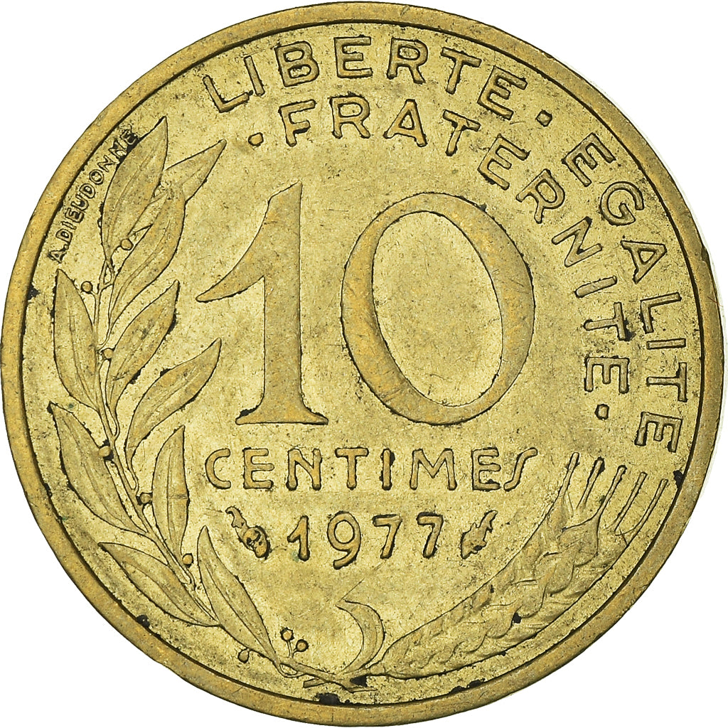 Coin, France, 10 Centimes, 1977