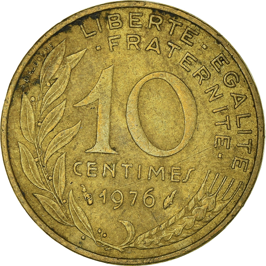 Coin, France, 10 Centimes, 1976