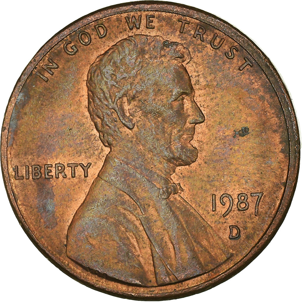 Moneta, Stati Uniti, Cent, 1987