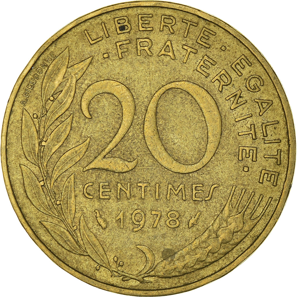 Münze, Frankreich, 20 Centimes, 1978
