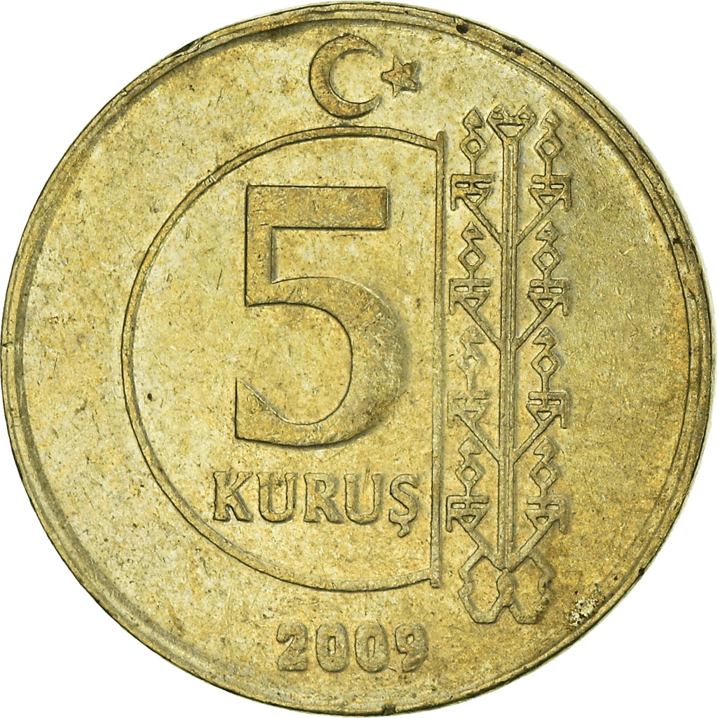 Moneta, Turchia, 5 Kurus, 2009