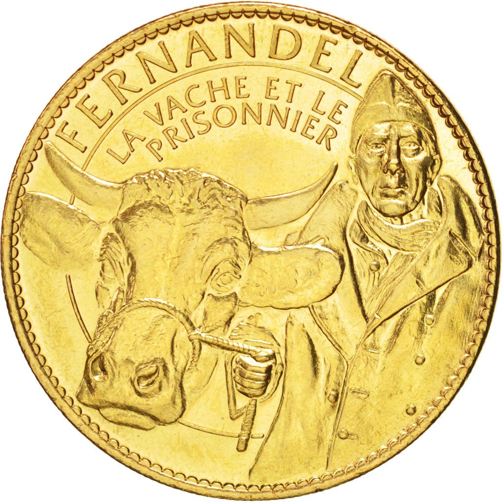 Tourist Token, Fernandel, La Vache et Prisonnier, 2010, MS(63), Arthus Bertrand