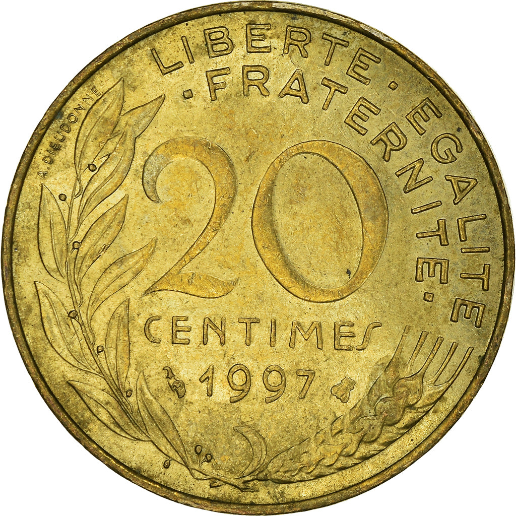 Münze, Frankreich, 20 Centimes, 1997