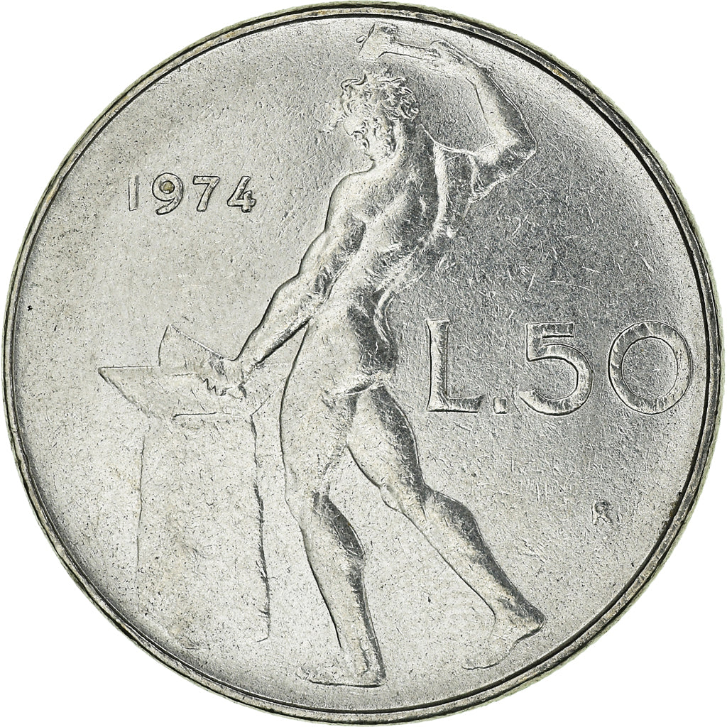 Moeda, Itália, 50 Lire, 1974
