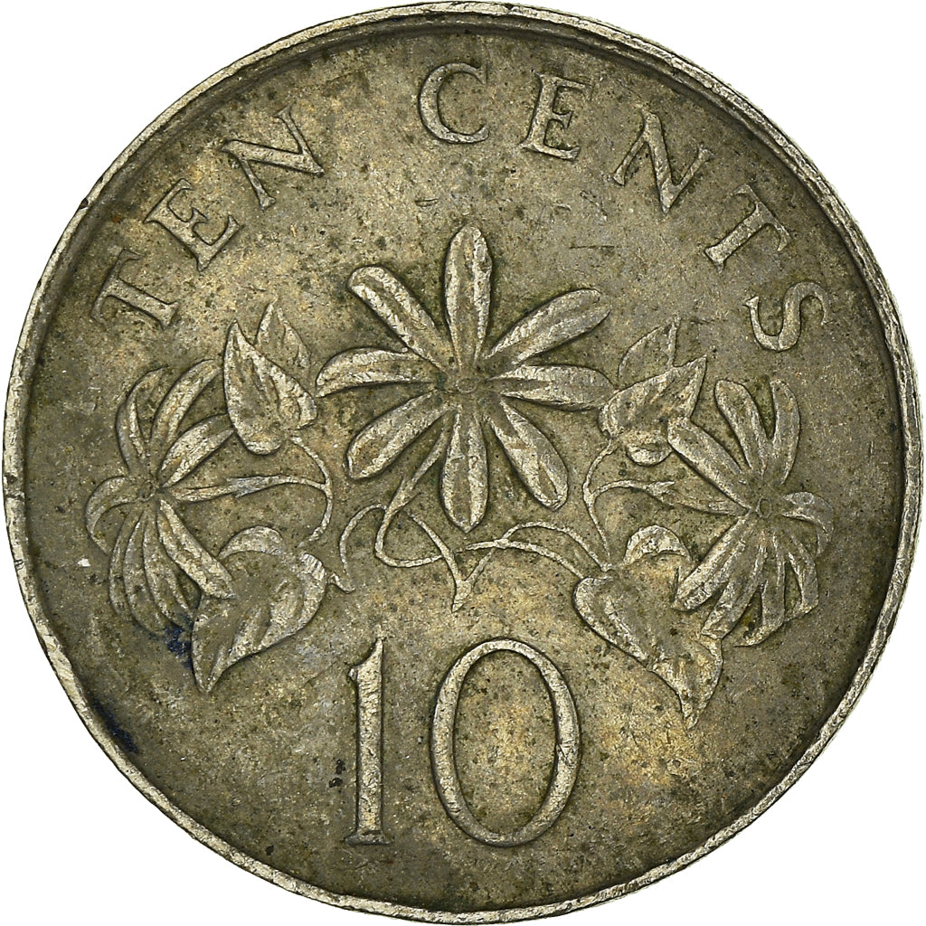 Coin, Singapore, 10 Cents, 1990