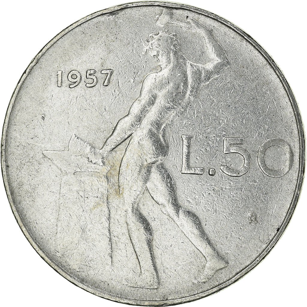 Munten, Italië, 50 Lire, 1957