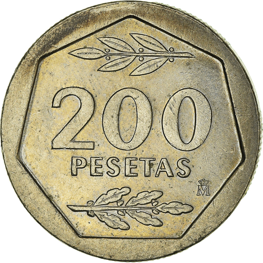 Münze, Spanien, 200 Pesetas, 1986