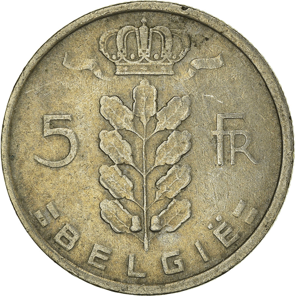 Moeda, Bélgica, 5 Francs, 5 Frank, 1949