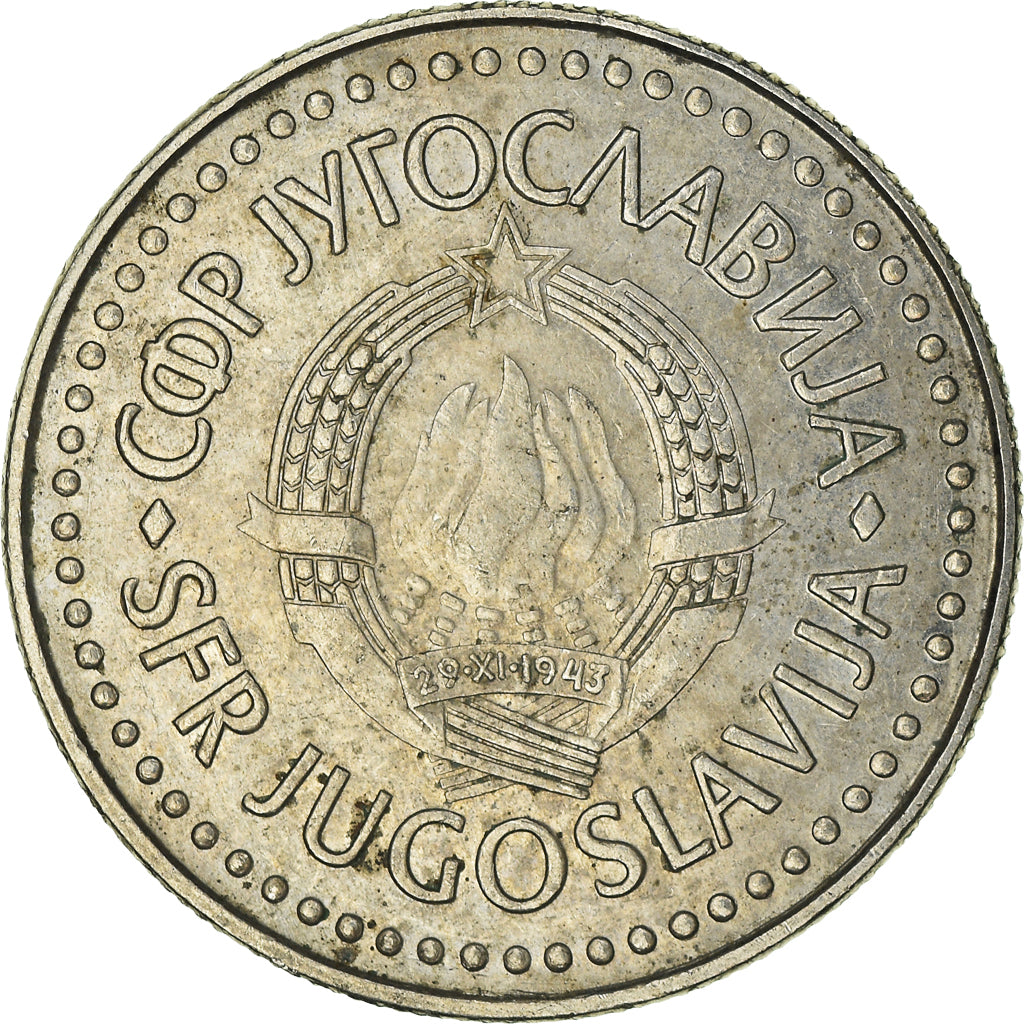 Münze, Jugoslawien, 100 Dinara, 1987