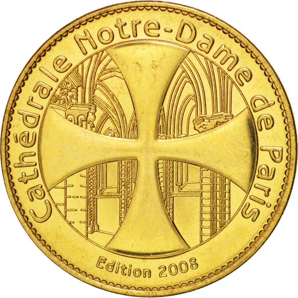 Tourist Token, Notre-Dame de Paris, Ave Maria, 2008, MS(63), Arthus Bertrand