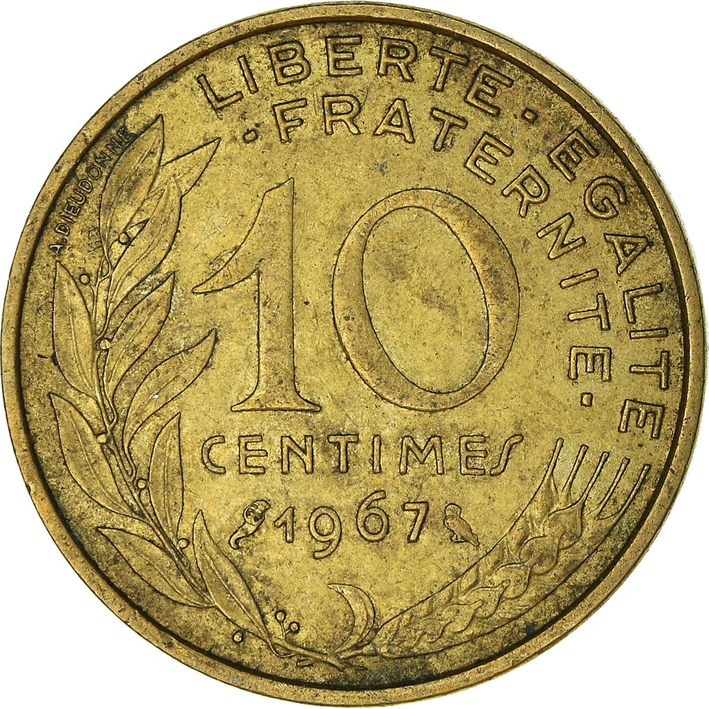 Coin, France, 10 Centimes, 1967