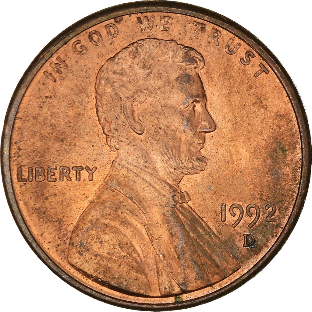 Monnaie, États-Unis, Cent, 1992