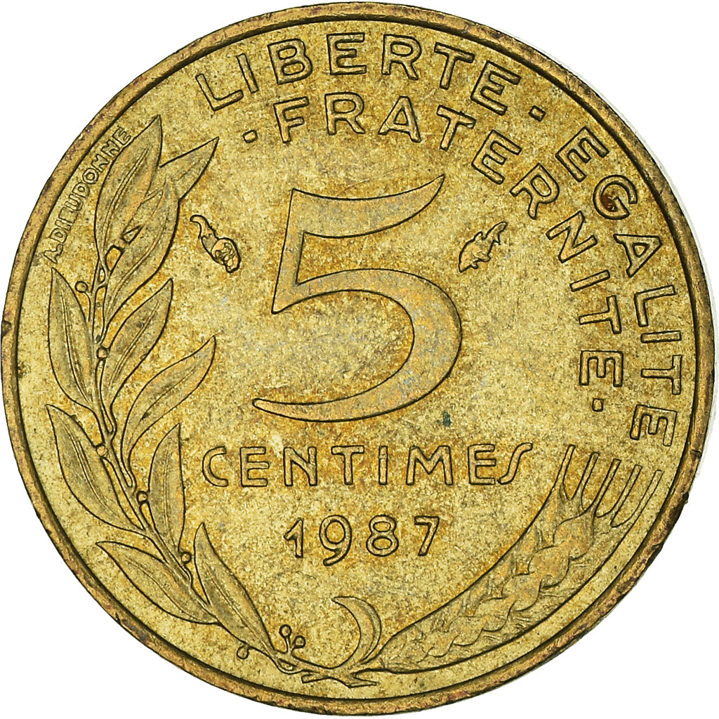 Munten, Frankrijk, 5 Centimes, 1987