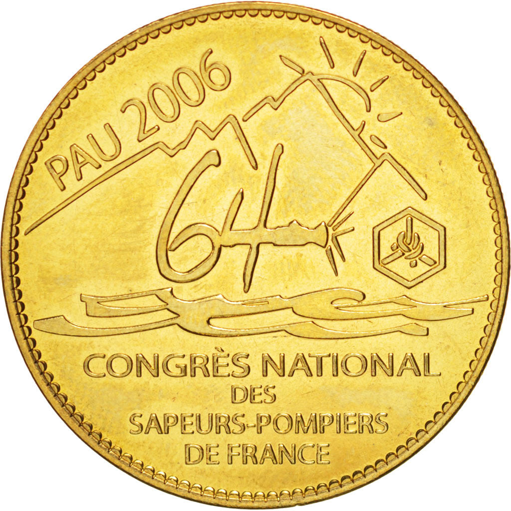 France, Token, Tourist Token, Congrès des Pompiers, Pau, Undated, Arthus