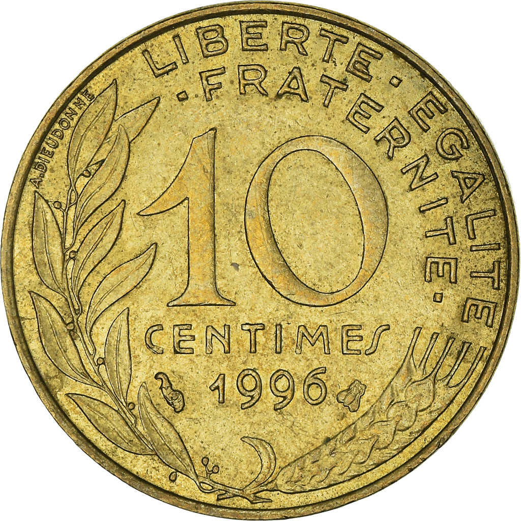 Coin, France, 10 Centimes, 1996