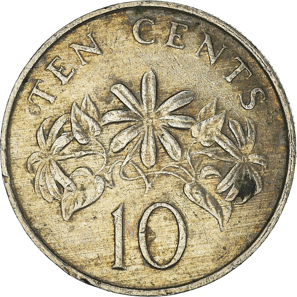 Coin, Singapore, 10 Cents, 1989