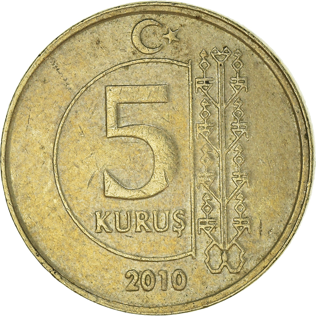 Moneta, Turchia, 5 Kurus, 2010