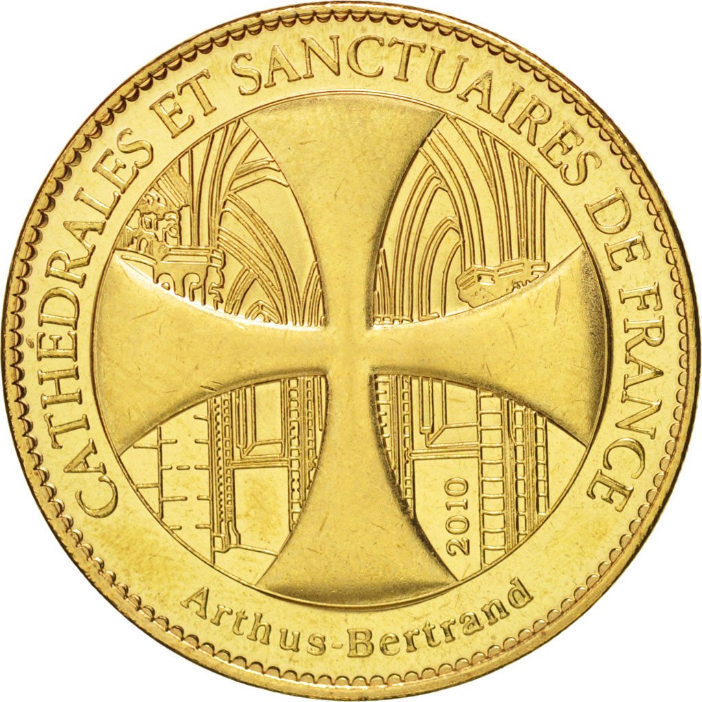 Tourist Token, Cathédrale Notre-Dame de Noyon, 2010, MS(63), Arthus Bertrand