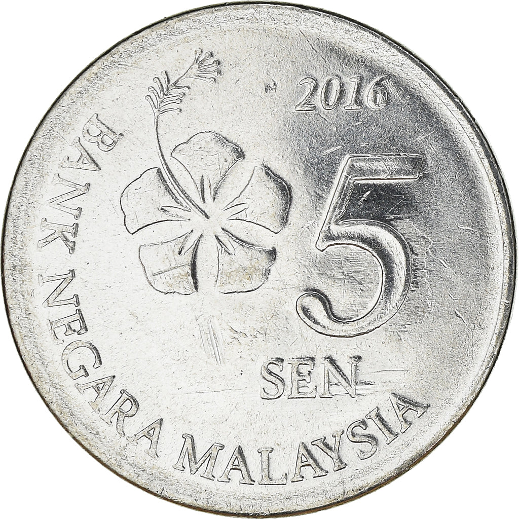 Monnaie, Malaysie, 5 Sen, 2016