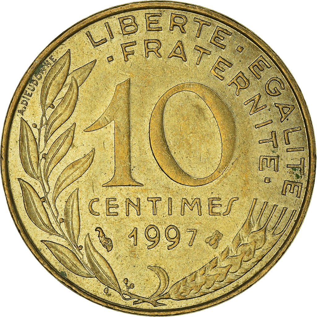Coin, France, 10 Centimes, 1997