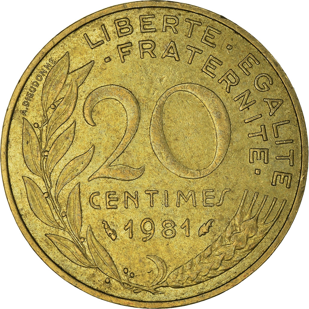 Münze, Frankreich, 20 Centimes, 1981