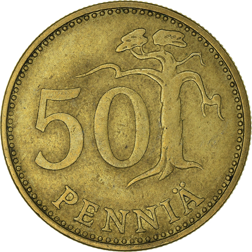 Monnaie, Finlande, 50 Penniä, 1973