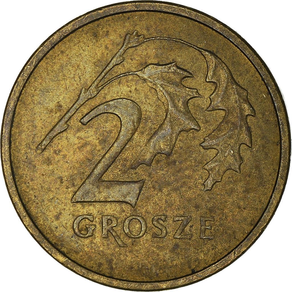 Monnaie, Pologne, 2 Grosze, 2001