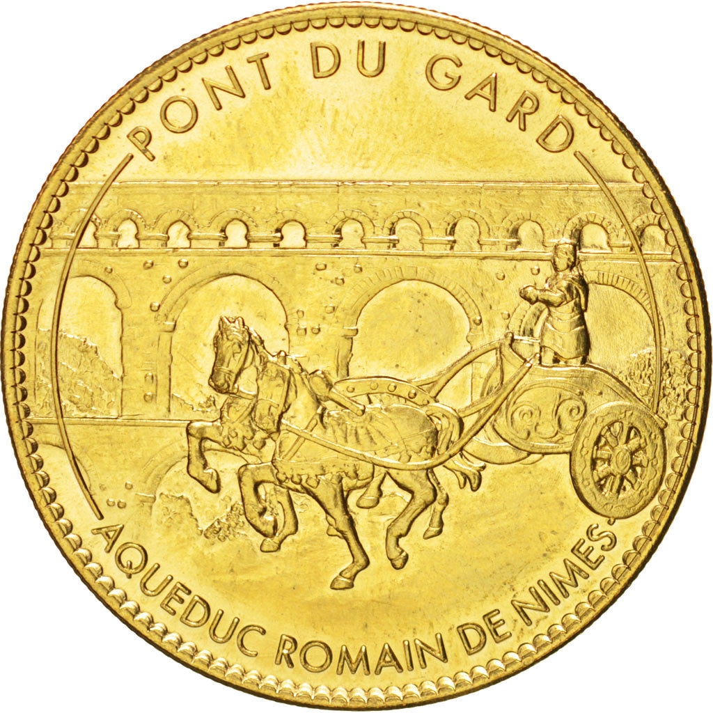 France, Token, Tourist Token, Pont du Gard, Nîmes, 2008, Arthus Bertrand